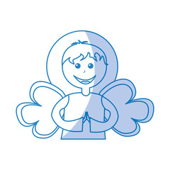 cute angel manger character vector illustration design