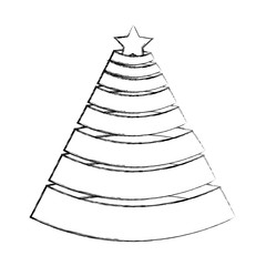 christmas tree decorative icon vector illustration design