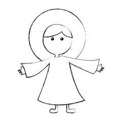 little jesus baby manger character vector illustration design