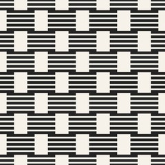 Abstract concept vector monochrome geometric pattern. Black and white minimal background. Creative illustration template. Seamless stylish texture. For wallpaper, surface, web design, textile, decor.