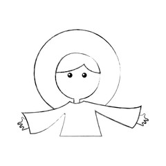 little jesus baby manger character vector illustration design