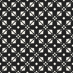Abstract concept vector monochrome geometric pattern. Black and white minimal background. Creative illustration template. Seamless stylish texture. For wallpaper, surface, web design, textile, decor.