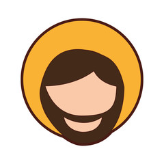 saint joseph manger character vector illustration design