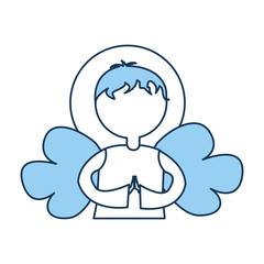 cute angel manger character vector illustration design