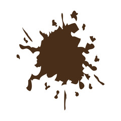 brown splash color paint explode image vector illustration