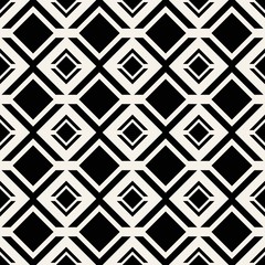 Abstract concept vector monochrome geometric pattern. Black and white minimal background. Creative illustration template. Seamless stylish texture. For wallpaper, surface, web design, textile, decor.