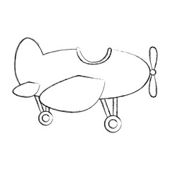 cute airplane flying icon vector illustration design