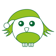 christmas cute bird character vector illustration design