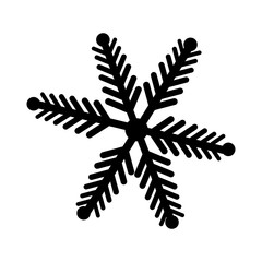 snowflake decorative isolated icon vector illustration design