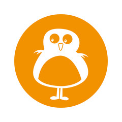 cute bird comic character vector illustration design