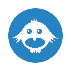 cute bird comic character vector illustration design