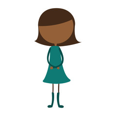 young black girl avatar character vector illustration design