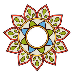 flower mandalas. vintage decorative elements. oriental pattern, vector illustration