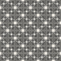 Abstract concept vector monochrome geometric pattern. Black and white minimal background. Creative illustration template. Seamless stylish texture. For wallpaper, surface, web design, textile, decor.