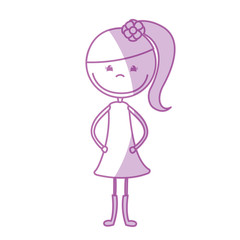 young girl avatar character vector illustration design
