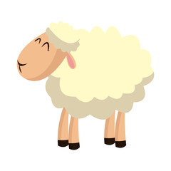 sheep manger animal character image vector illustration