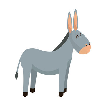 donkey animal christianity religion image vector illustration