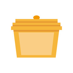 gift box made of gold precious metal vector illustration