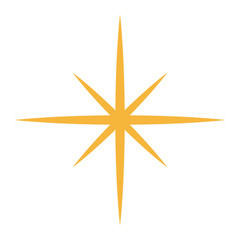 golden glittering star shaped christmas ornament vector illustration