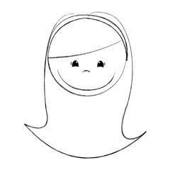 young girl avatar character vector illustration design