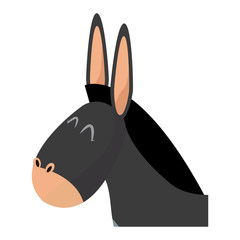 donkey manger animal nativity image vector illustration