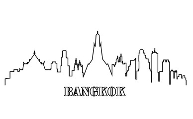 Naklejka premium Bangkok skyline