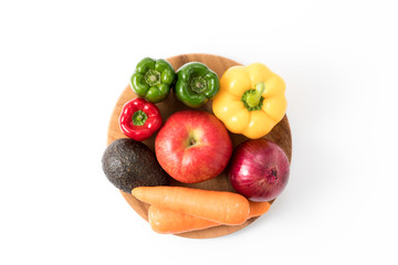fresh vegetable on white background