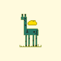 Pixel art giraffe