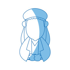 cartoon man of orient christian design vector illustration