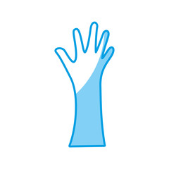 human hand icon over white background. vector illustration
