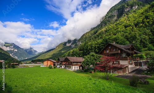 Beautiful Panoramic View Of Picturesque Rural Mountain Scenery In