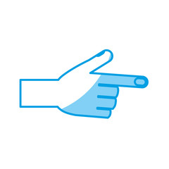 human hand icon over white background. vector illustration