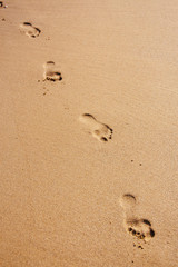 Fototapeta na wymiar Fußabdrücke am Strand