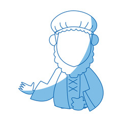 cartoon man of orient christian design vector illustration