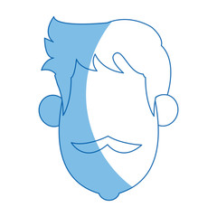 silgouette man with turban mustache nativity vector illustration