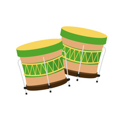 drum instrument of brazil musical vector illustration