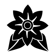 beautiful flower icon over white background. vector illustration