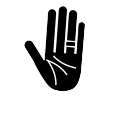 human hand icon over white background. vector illustration