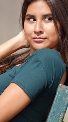 Beautiful Teenage Girl Staring