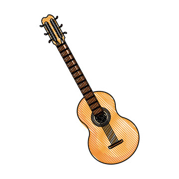 brazilian guitar music typical instrument image vector illustration