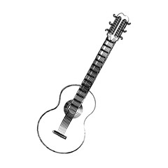 brazilian guitar music typical instrument image vector illustration