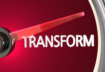 Transform Speedometer Measure Transition Transformation 3d Illustration