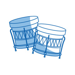 brazilian samba batucada drum instrument music vector illustration