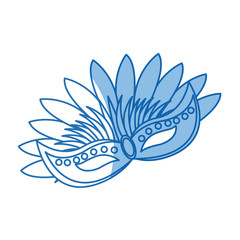 carnival mask with feathers carnival brazil festival vector illustration