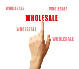 Female hand gesture isolated on white