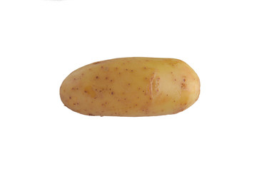 new potatoes on white background