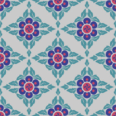 Geometric Flowers Pattern
