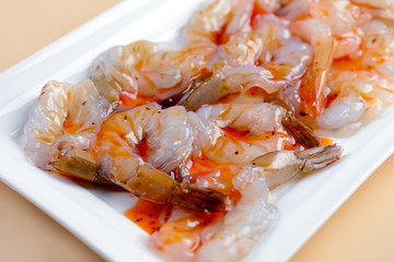 Fresh shrimp meat