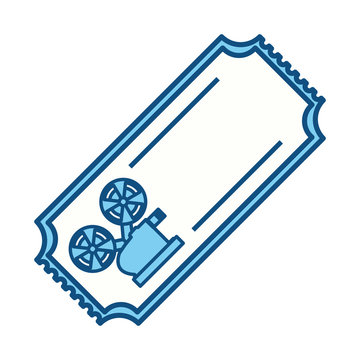 tickets to cinema movie entertainment movie, vector illustration