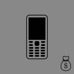 Mobile phone icon stock vector illustration flat design